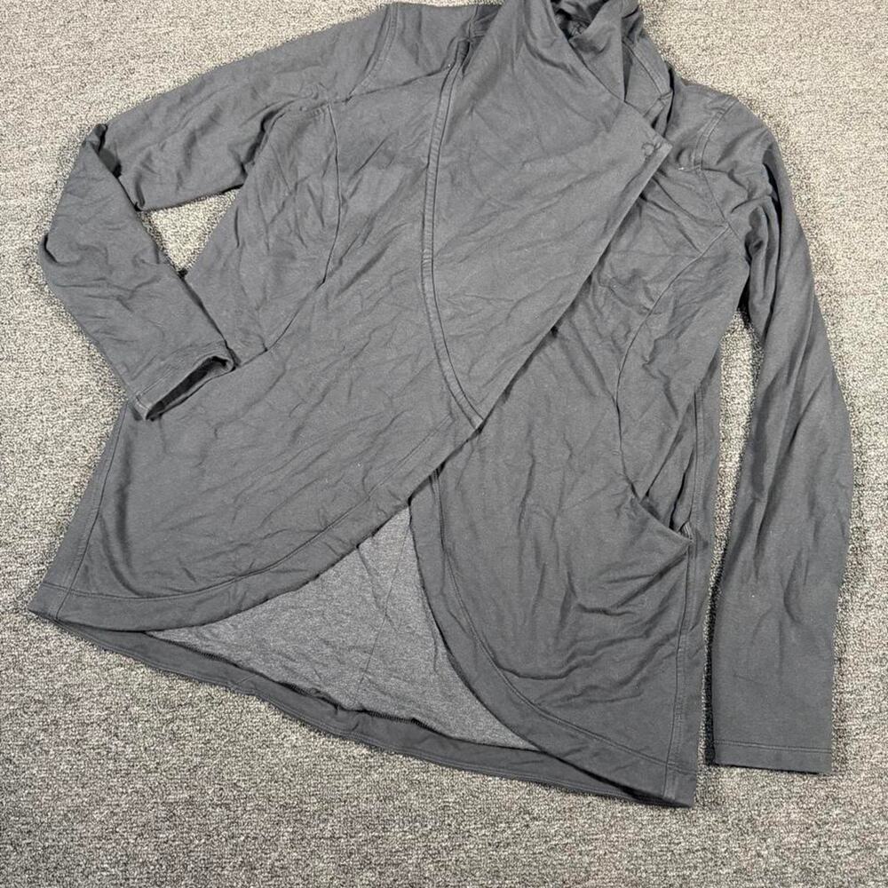 Lululemon Black Women's Size 10 Wrap Jacket with Buttons and Pockets